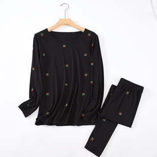 弹力打底睡衣衬衣衬裤 莫代尔秋衣秋裤 薄款 秋冬季 女士保暖内衣套装