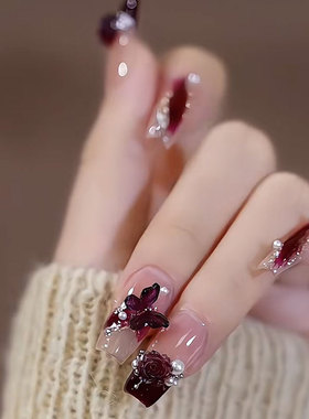 FUYU-NAIL乌梅子酱手工穿戴美甲