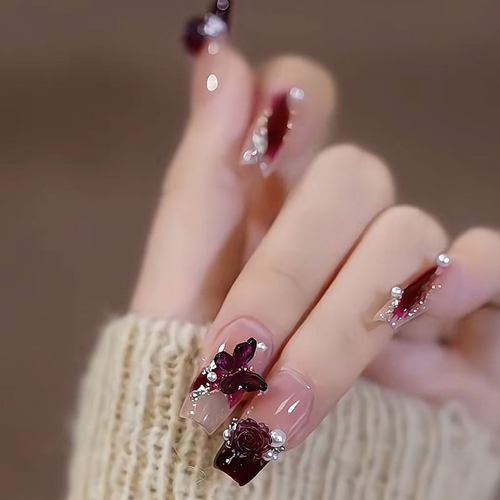 FUYU-NAIL乌梅子酱手工穿戴美甲