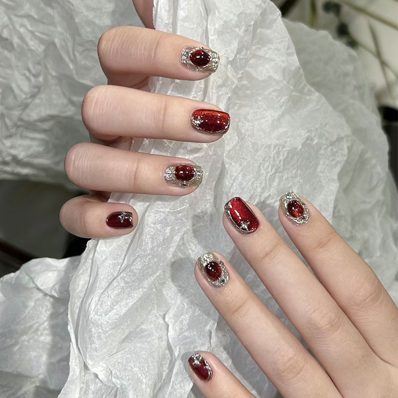 FUYU-NAIL穿戴美甲绝美红宝石