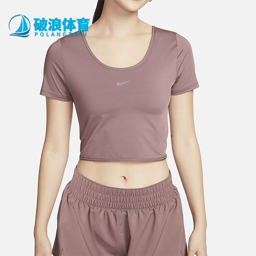 耐克女士经典短袖扭结式上衣