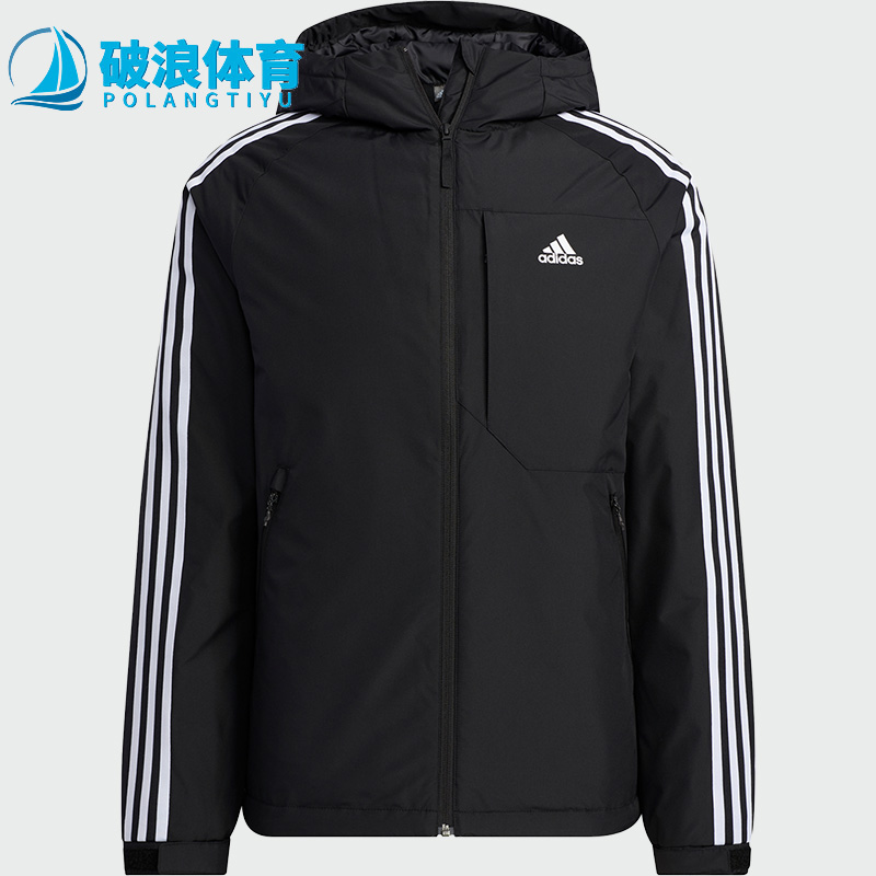 Adidas/阿迪达斯正品休闲男子时尚潮流运动保暖连帽羽绒服 H23080