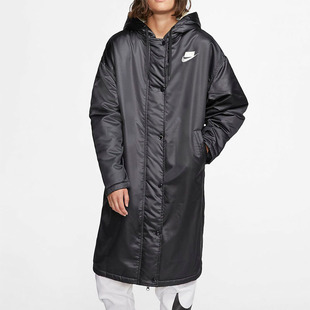 Nike/耐克 新款女子时尚中长款运动休闲保暖连帽棉服 BV3126