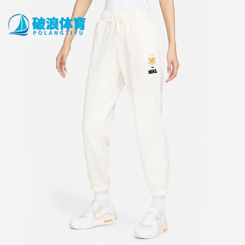 耐克女休闲运动法式透气毛圈长裤