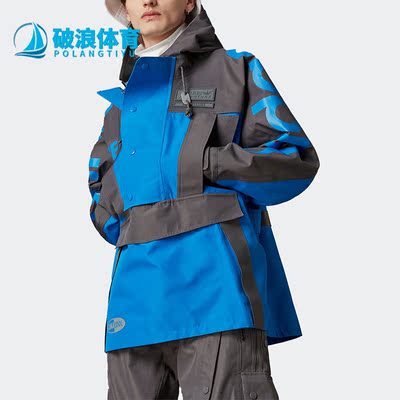 阿迪达斯男字母印花连帽休闲夹克