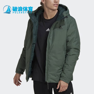 新款 冬季 男子运动保暖连帽羽绒服HG6014 阿迪达斯正品 Adidas