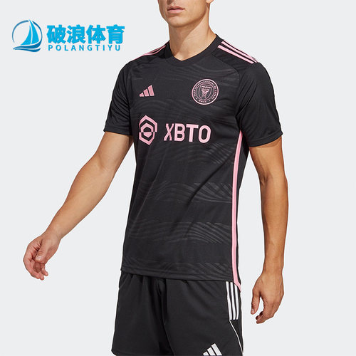 阿迪达斯男子圆领足球短袖球衣