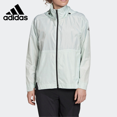 阿迪达斯女梭织连帽外套断码特价