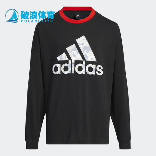 阿迪达斯儿童休闲舒适圆领长袖