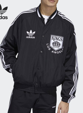 Adidas/阿迪达斯正品三叶草LOS ANGELES男运动印花棒球外套GD2093