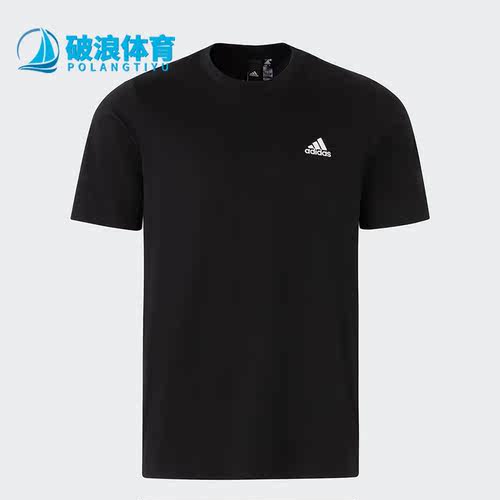 阿迪达斯男女运动透气圆领短袖