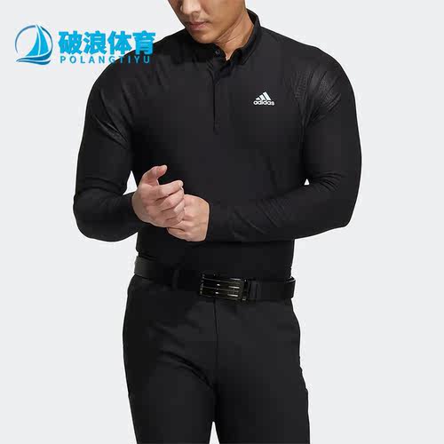Adidas/阿迪达斯正品新款男高尔夫运动舒适长袖Polo衫 HG4114