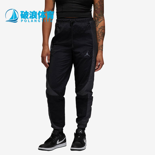 耐克男图案印花系带束脚运动裤