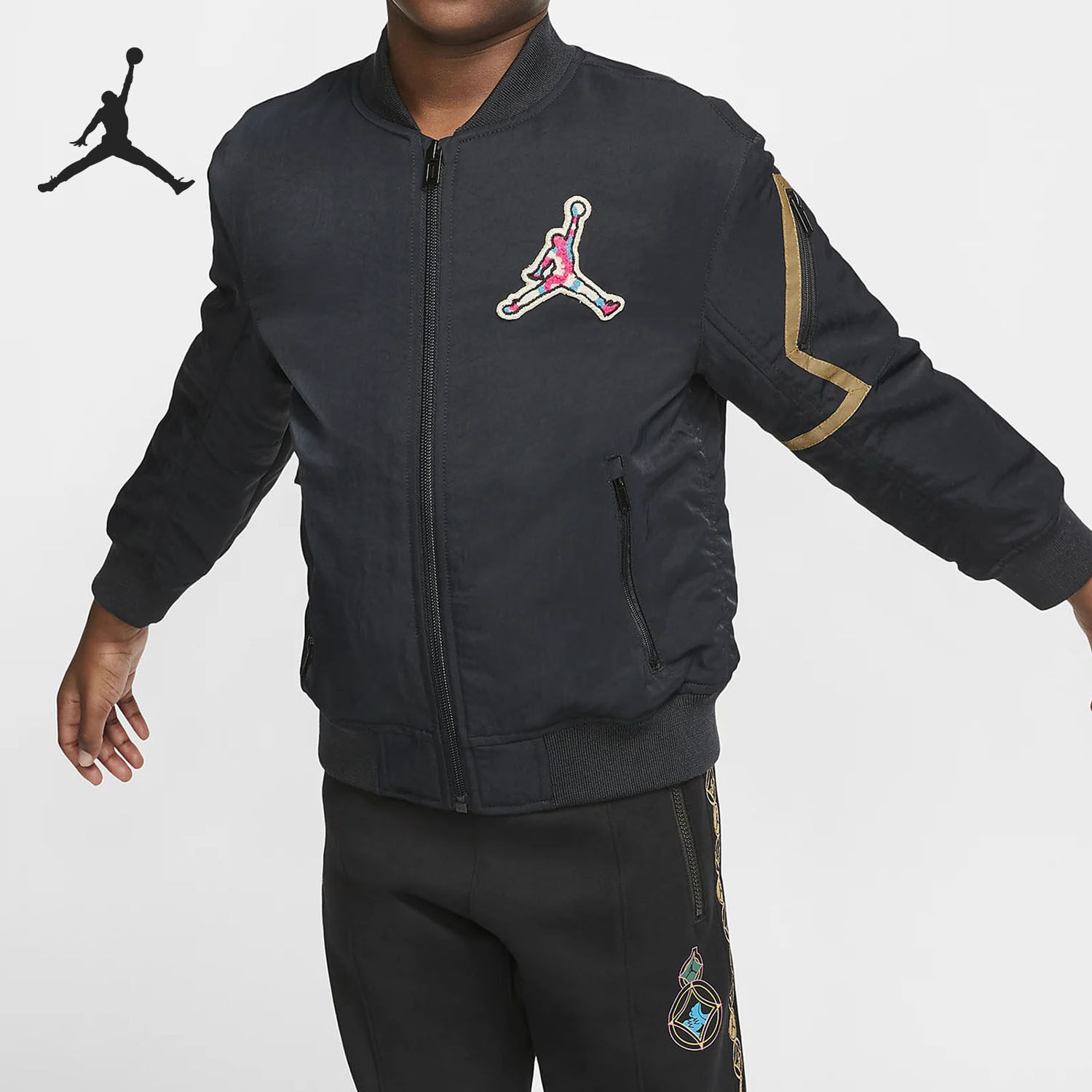 Nike/耐克正品春季新款幼童夹克外套飞行员短款外套 CW7497
