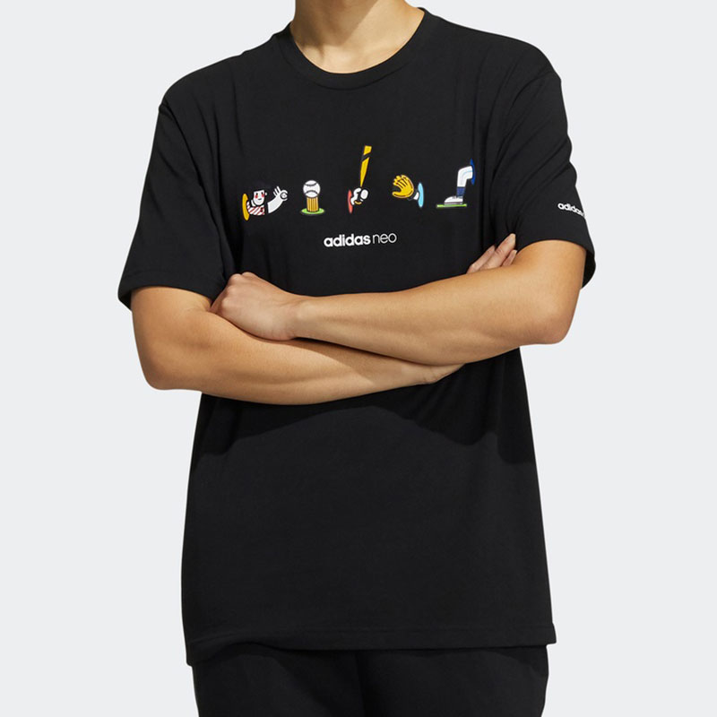 阿迪达斯男子舒适运动短袖T恤