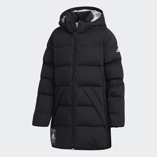 Adidas阿迪达斯冬季新款男女大童保暖潮流中长款羽绒服EH4174