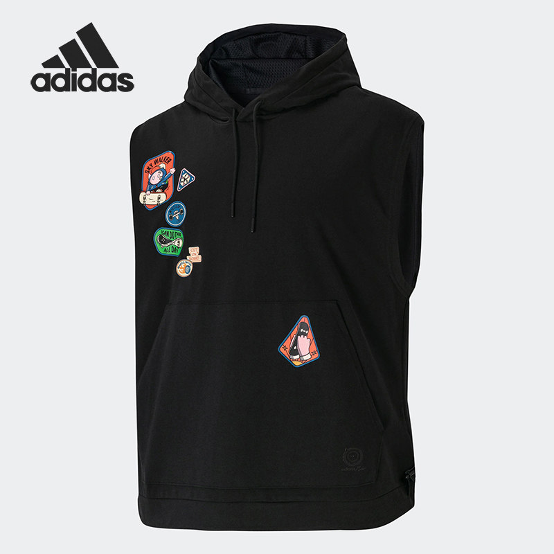 Adidas/阿迪达斯正品NEO 男子连帽无袖运动卫衣套头衫 HA2912