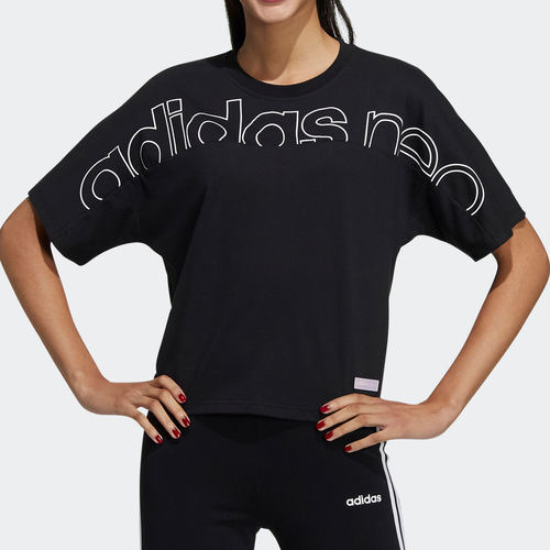 Adidas/阿迪达斯正品女子夏季NEO圆领短袖休闲运动T恤 GP5457