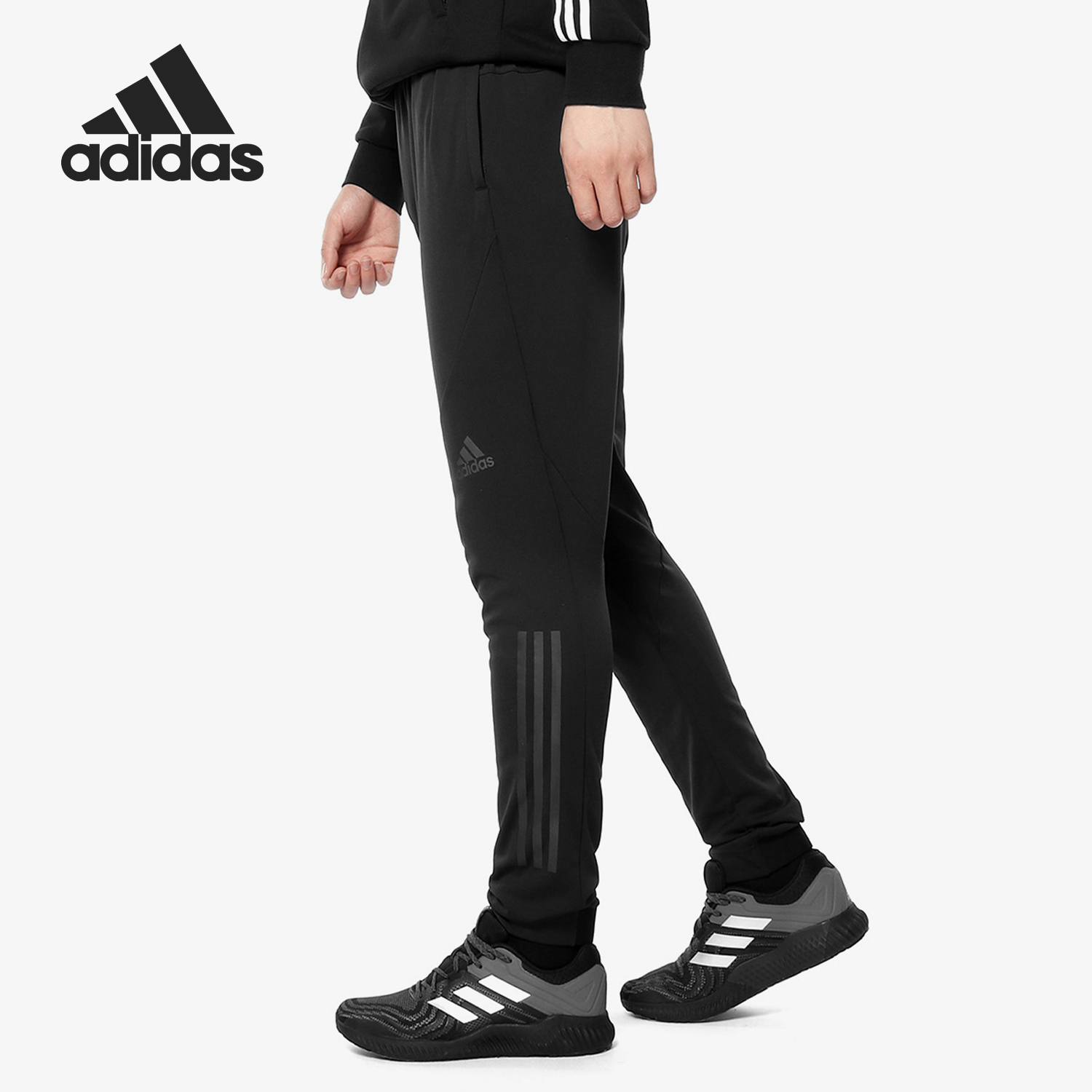 阿迪男子运动收口长裤