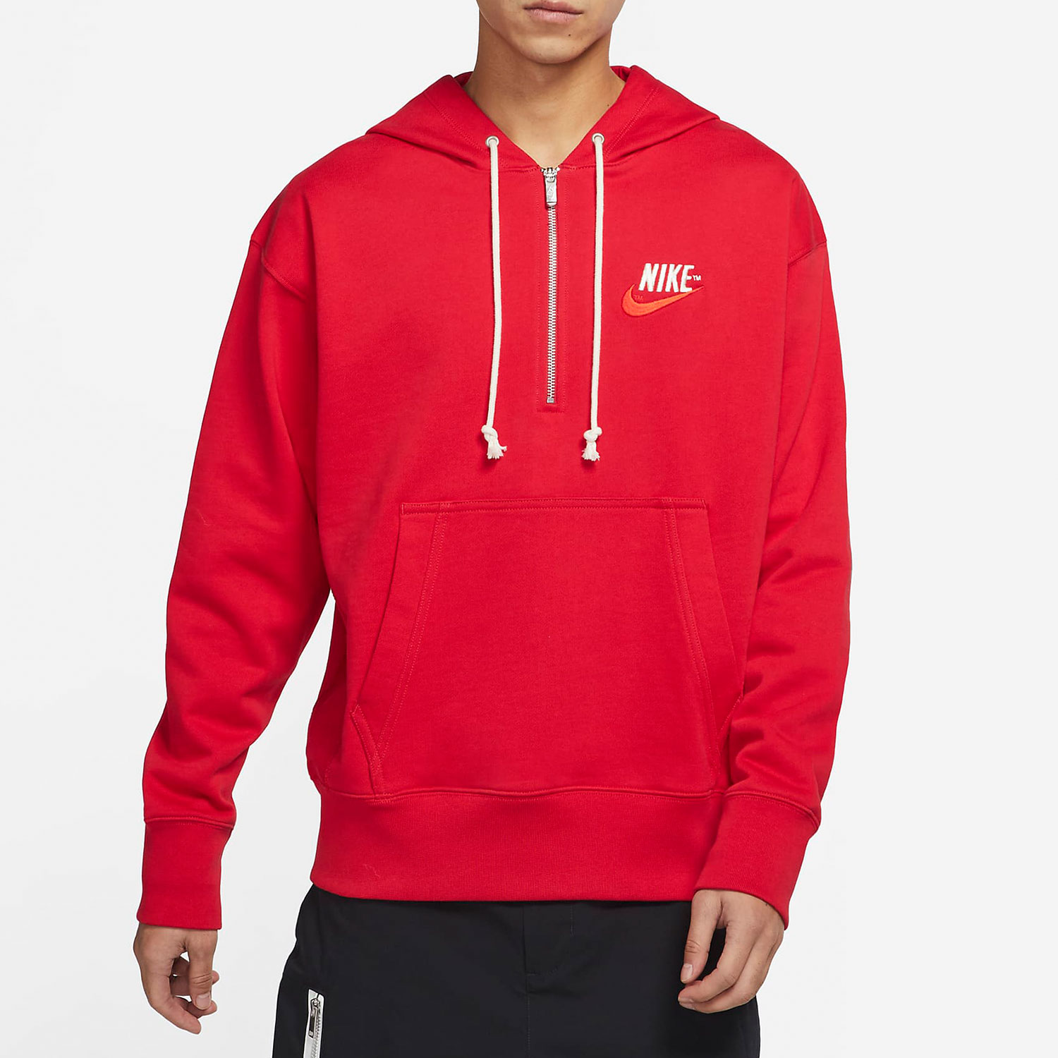 耐克春季男半拉链连帽卫衣套头衫