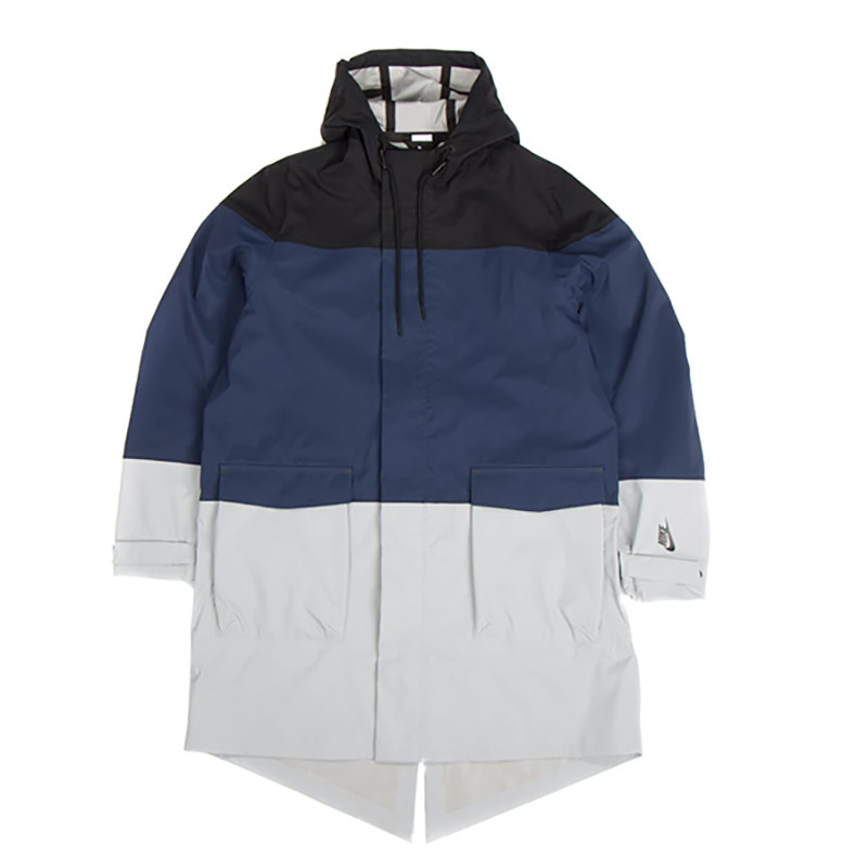 Nike/耐克正品LAB三色拼接中长款连帽运动休闲男子夹克风衣CD6391