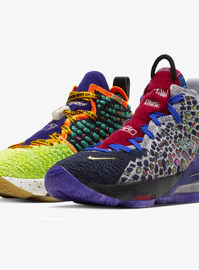 Nike/耐克正品新款LeBron 17 What The 大童鸳鸯运动篮球鞋CJ2515