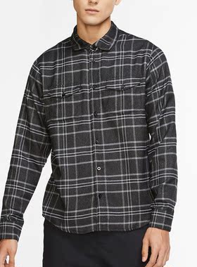 Nike/耐克正品SB 秋季新款男子休闲运动滑板长袖格子衬衣 CK5316