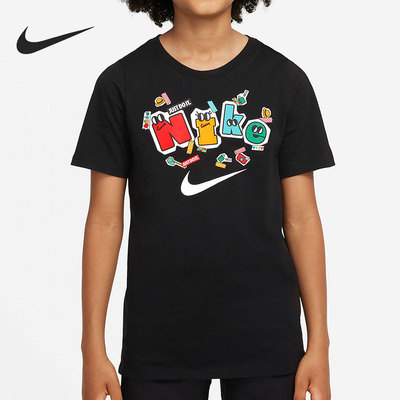 耐克正品大童休闲透气运动短袖恤