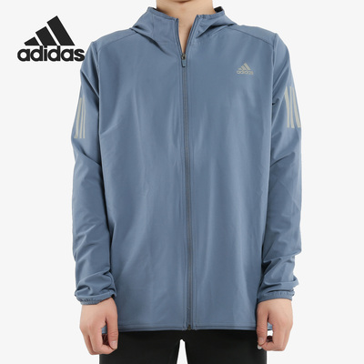 阿迪达斯春季男连帽防风运动夹克