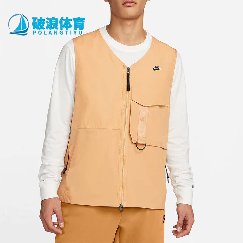 Nike/耐克正品夏新款男子防风运动工装梭织单马甲 DM5535-737