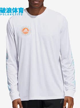 Adidas/阿迪达斯正品M BTN G LS T男子跑步运动休闲长袖T恤HA4306
