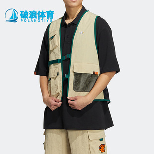 阿迪达斯正品 夏季 三叶草 男子运动马甲背心HR6442 Adidas VEST