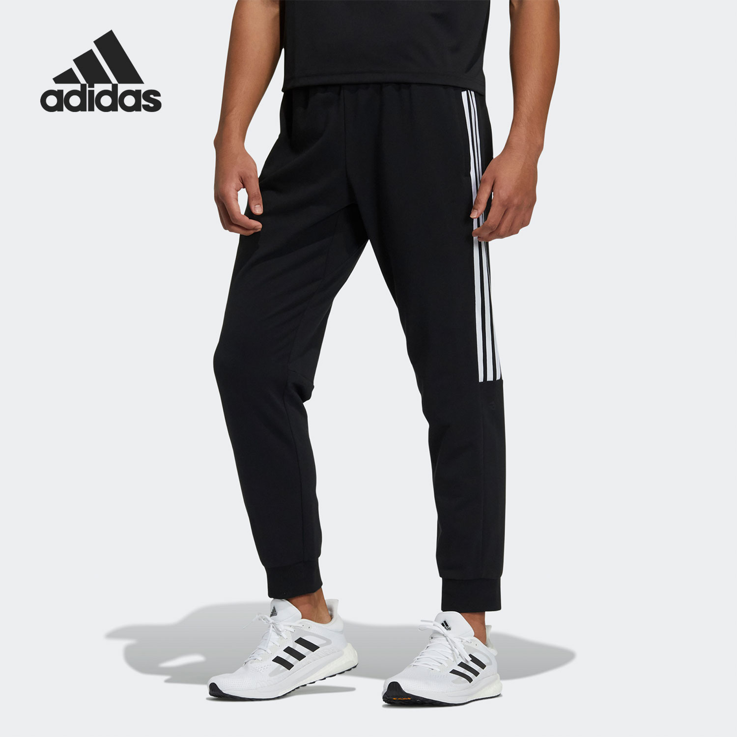 男子三道杠健身运动长裤