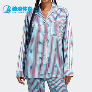 Adidas/阿迪达斯冬季三叶草女子时尚舒适运动长袖衬衫HY4571
