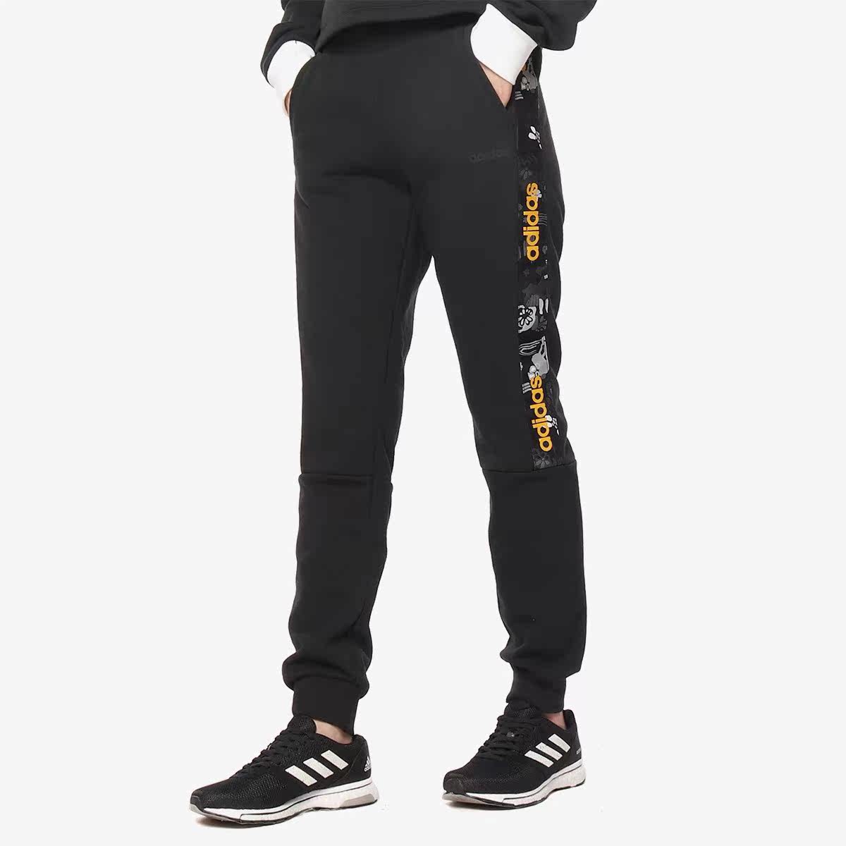 Adidas/阿迪达斯正品 W ARTIST TP 女子运动休闲跑步束脚裤DW7806