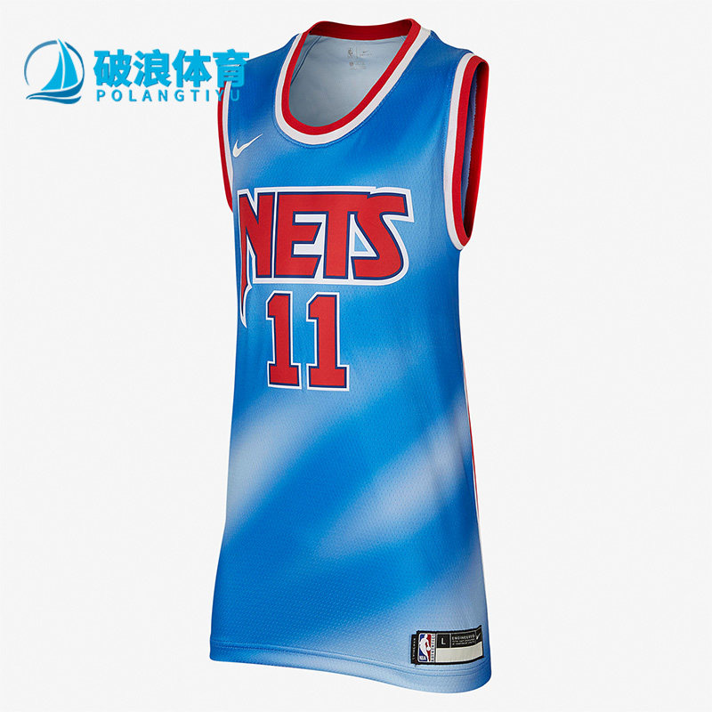 Nike耐克正品圆领透气欧文网队运动休闲儿童短袖球衣DJ4871-402