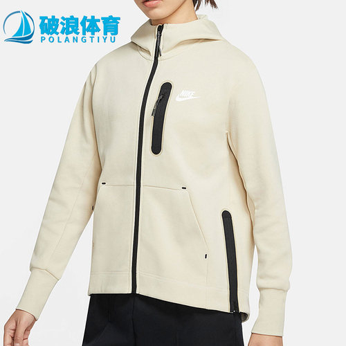 耐克女子全长拉链开襟连帽衫外套