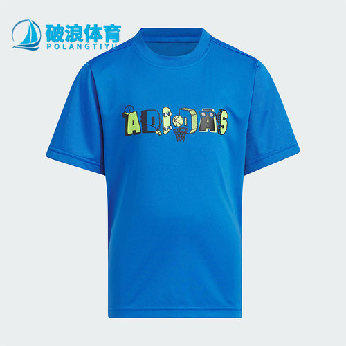 阿迪达斯小童运动短袖