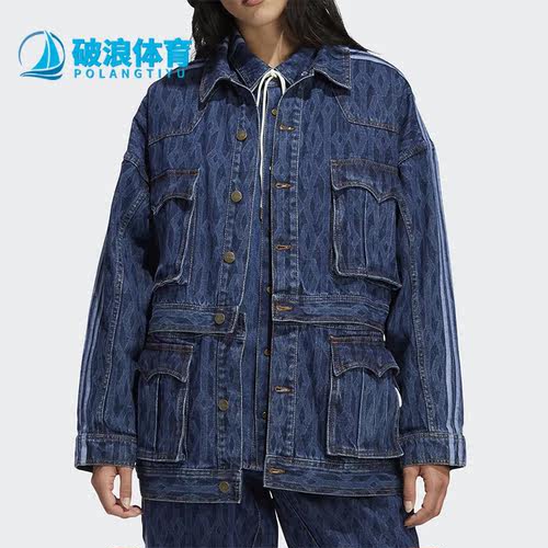 阿迪达斯三叶草女牛仔外套