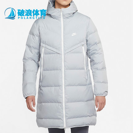Nike/耐克正品休闲男子中长款运动保暖防风连帽羽绒服 DD6789-077