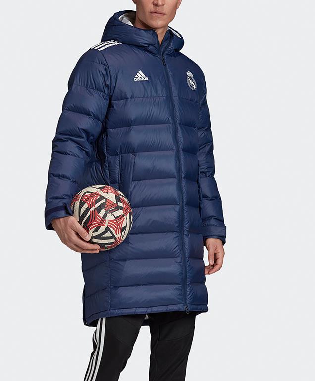 Adidas/阿迪达斯正品冬季新款男子皇马足球长款羽绒服 FQ3317