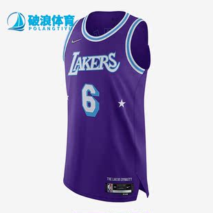 Nike 洛杉矶湖人詹姆斯75周年男子无袖 球衣DB3635 506 耐克正品