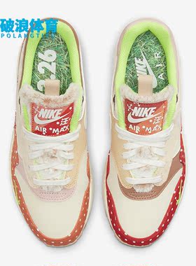 Nike/耐克正品Air Max 1 PRM 女子舒适复古气垫跑步鞋 DR2553-111