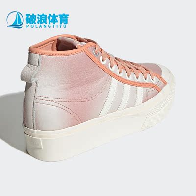 阿迪达斯耐磨厚底高帮运动鞋板鞋