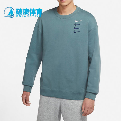耐克秋季男圆领套头运动休闲卫衣
