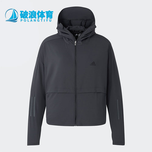 阿迪达斯女款轻薄帽檐面罩外套