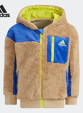 Adidas/阿迪达斯正品秋季新款小童毛绒保暖外套H40340