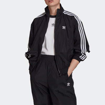 阿迪达斯女春秋运动夹克三叶草