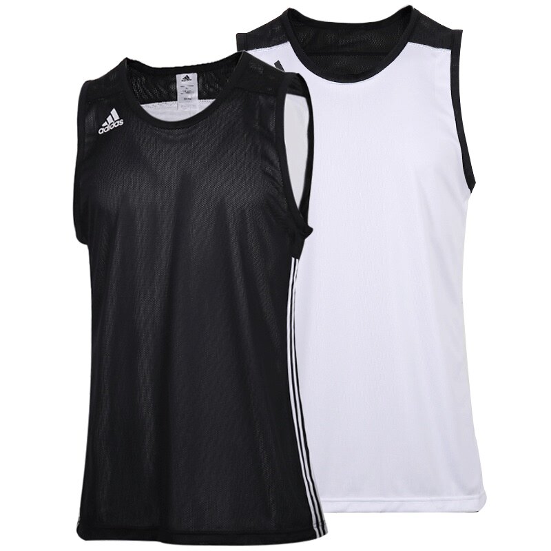 Adidas/阿迪达斯正品男子夏季双面穿无袖篮球运动背心 DX6385