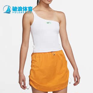 女子时尚 夏季 耐克正品 100 T恤 DV3323 单肩吊带运动透气无袖 Nike